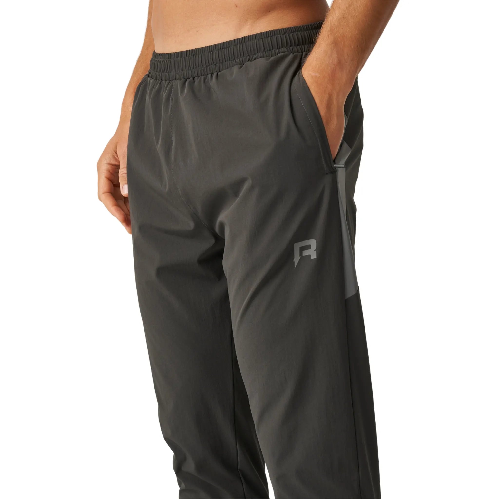Detailed View of Reprimo Vortex Olive Dark Grey Track Pants REP254-229